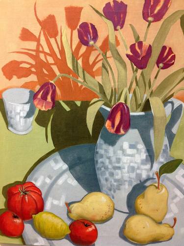 Original Still Life Paintings by FRANK ROGERS