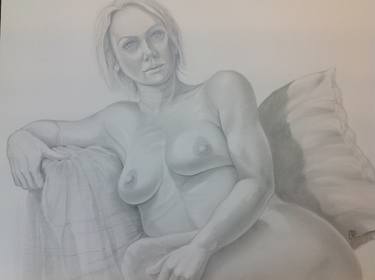 Original Figurative Nude Drawings by FRANK ROGERS