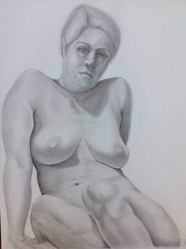 Original Figurative Nude Drawings by FRANK ROGERS