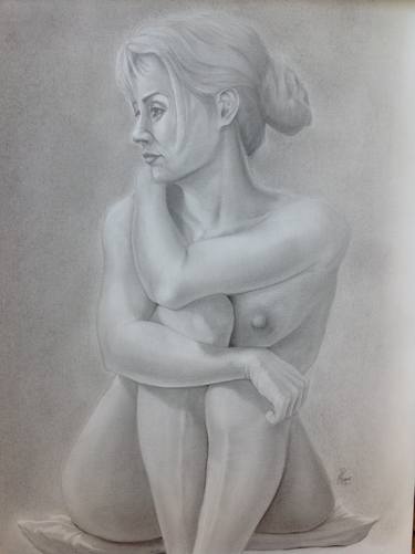 Print of Figurative Nude Drawings by FRANK ROGERS
