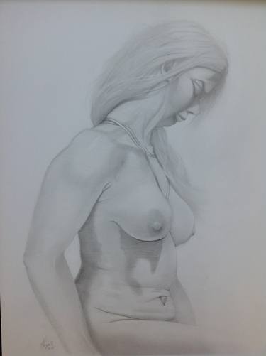 Original Figurative Nude Drawings by FRANK ROGERS