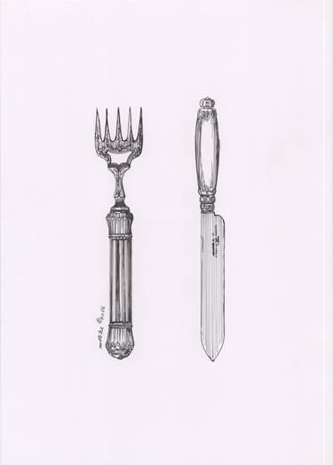 Print of Cuisine Drawings by Alexandra Karakopoulou