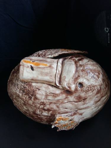 Platypus egg - unique ceramic artwork thumb