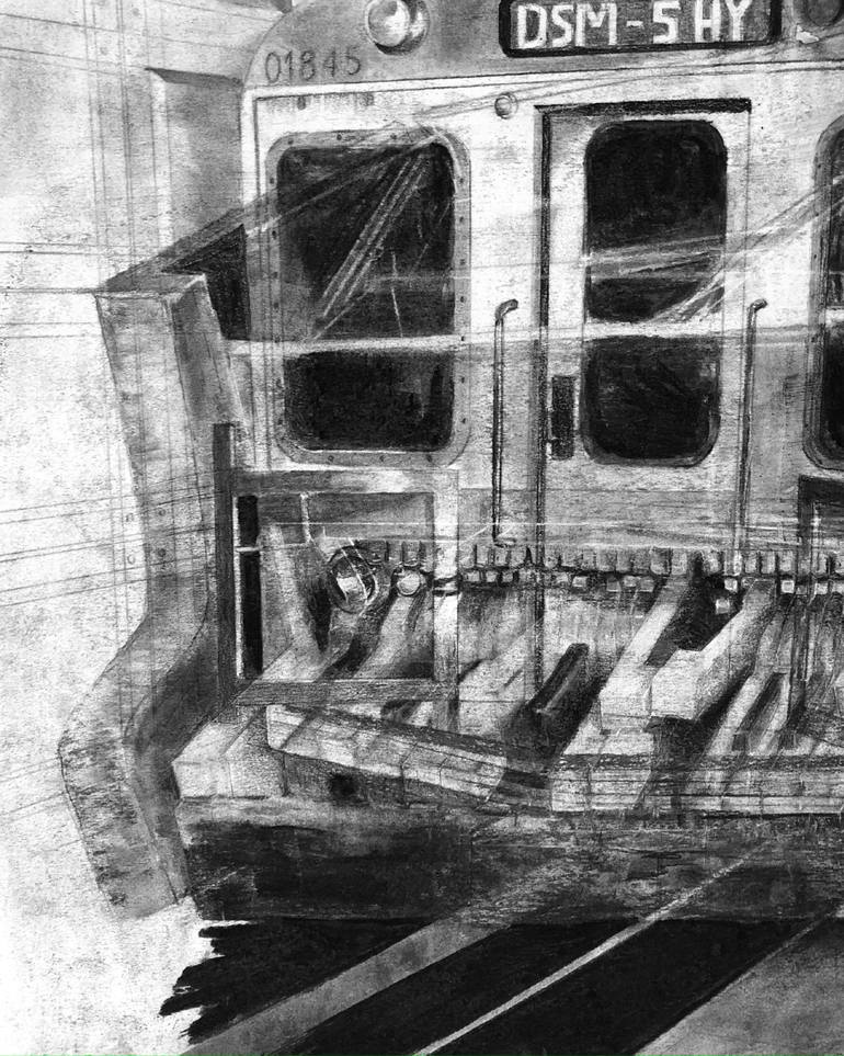 Original Black & White Landscape Drawing by Bianca Yespica