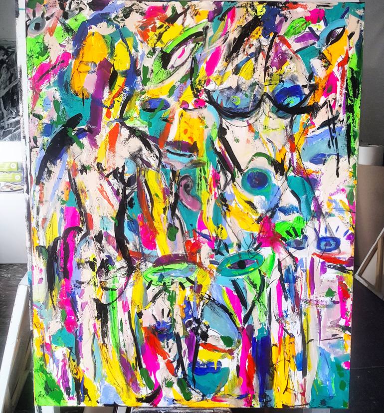 Original Abstract Expressionism Abstract Painting by Sona Mirzaei