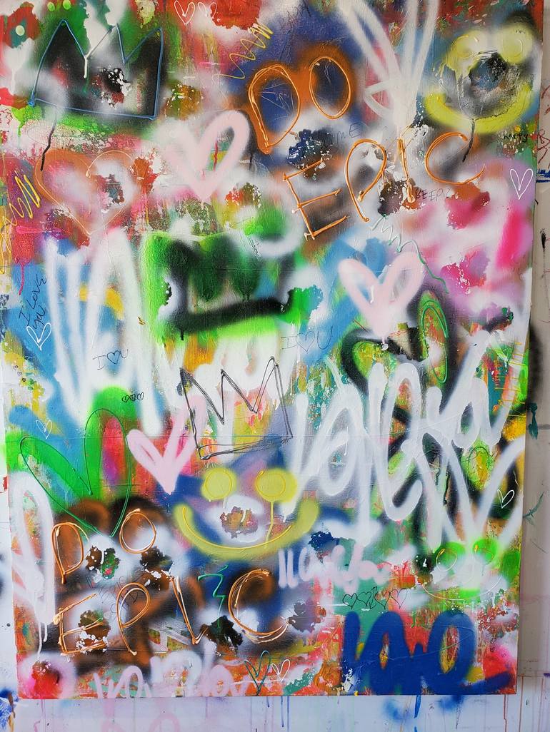 Original Pop Art Graffiti Painting by Sona Mirzaei