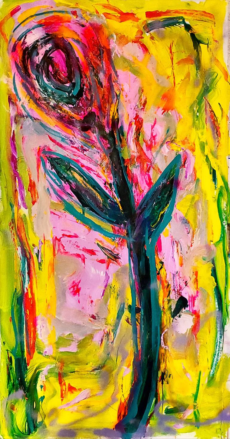 Original Abstract Floral Painting by Sona Mirzaei