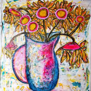 Original Pop Art Floral Paintings by Sona Mirzaei