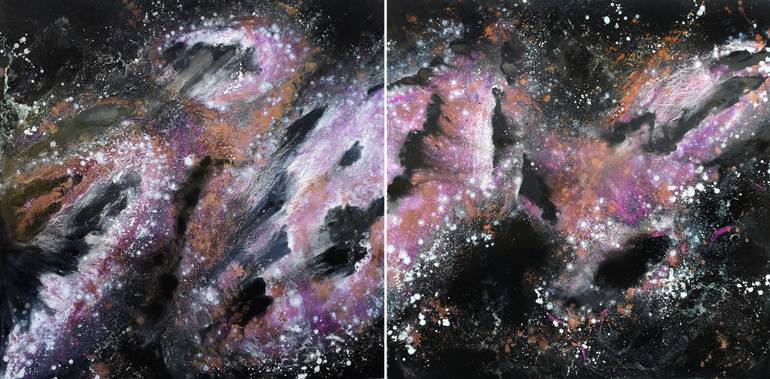Original Abstract Outer Space Painting by Sonya Rothwell