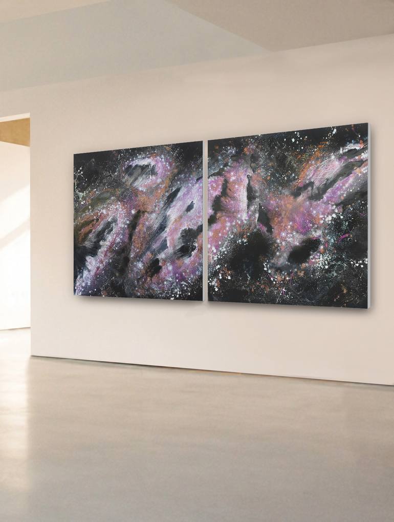 Original Abstract Outer Space Painting by Sonya Rothwell