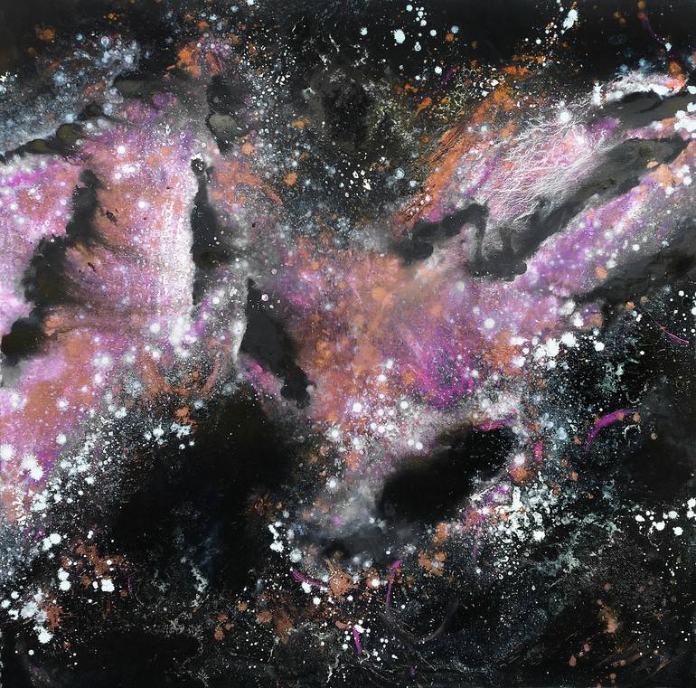 Original Abstract Outer Space Painting by Sonya Rothwell