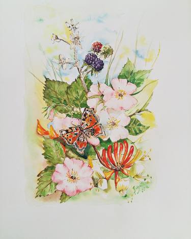 Print of Fine Art Botanic Paintings by Anda Bieza