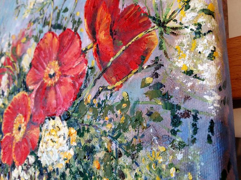 Original Impressionism Floral Painting by Anda Bieza