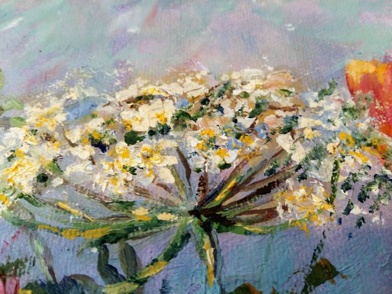 Original Impressionism Floral Painting by Anda Bieza