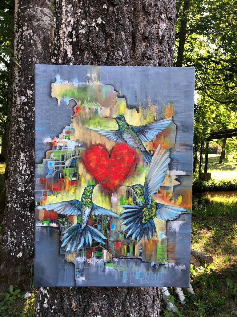 Original Abstract Expressionism Abstract Painting by Anda Bieza