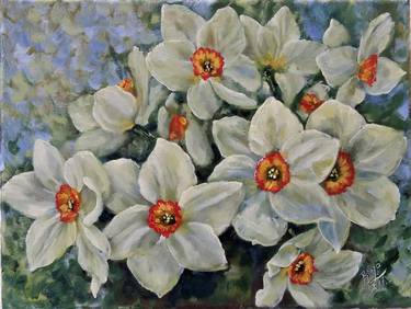 Original Floral Paintings by Anda Bieza