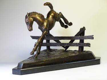 Original Fine Art Horse Sculpture by Tölgyes-Poós Anna