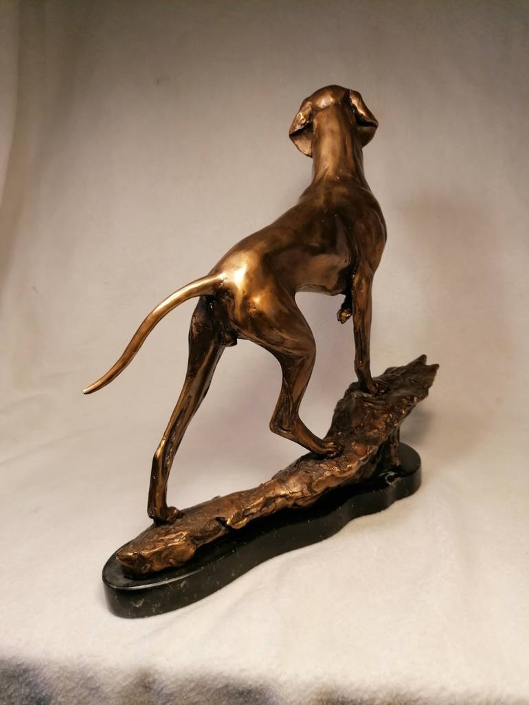 Original Fine Art Dogs Sculpture by Tölgyes-Poós Anna