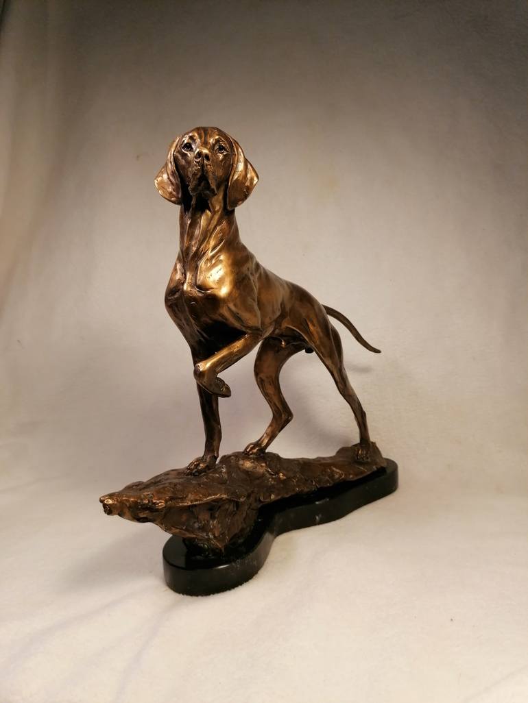 Original Fine Art Dogs Sculpture by Tölgyes-Poós Anna