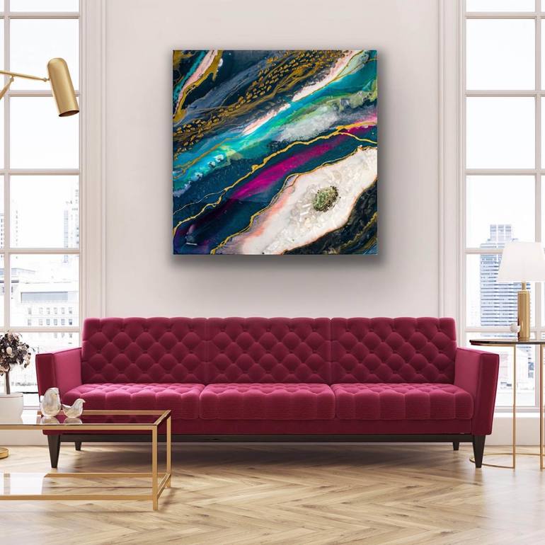 Original Fine Art Abstract Painting by Jennifer Turner