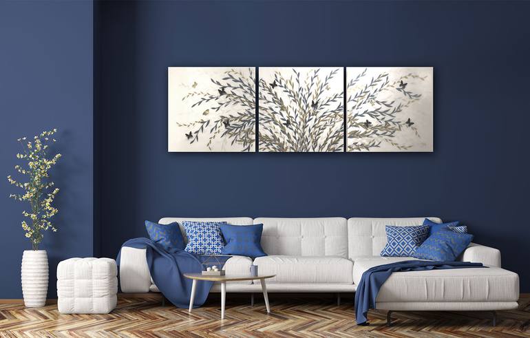 Original Abstract Botanic Painting by Jennifer Turner