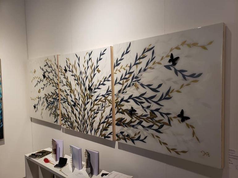 Original Abstract Botanic Painting by Jennifer Turner