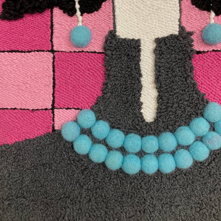 Original Abstract Geometric Mixed Media by Maria Rogers