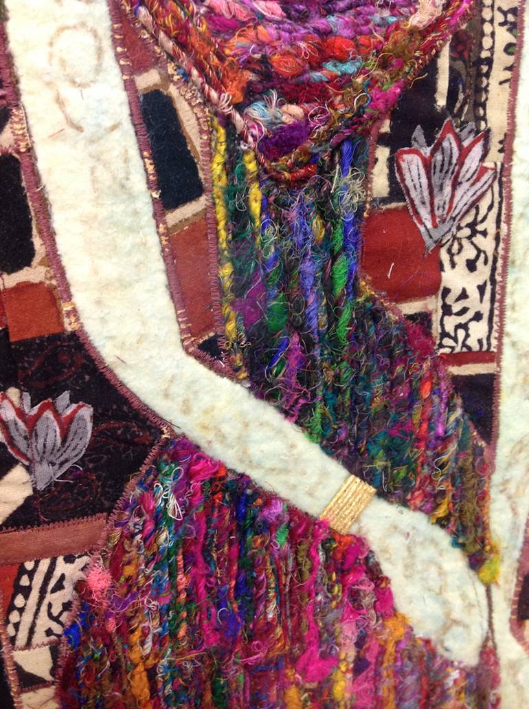Original Abstract Expressionism People Mixed Media by Maria Rogers