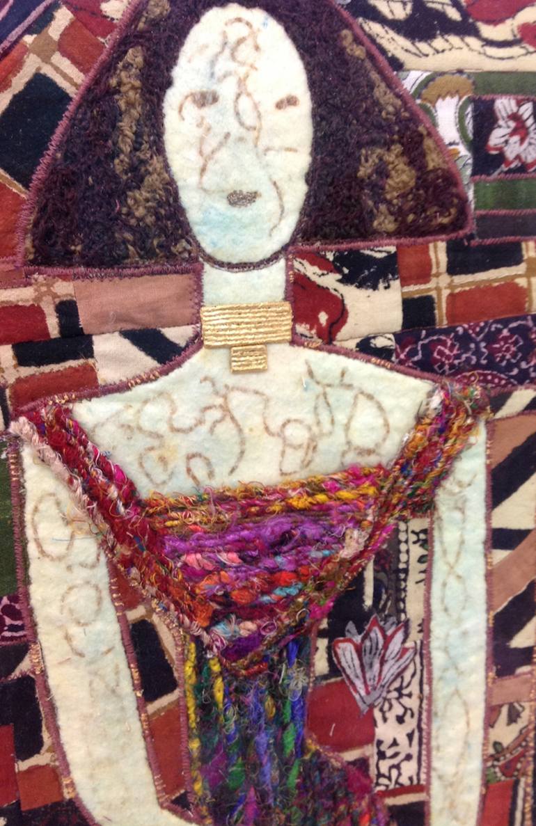 Original Abstract Expressionism People Mixed Media by Maria Rogers