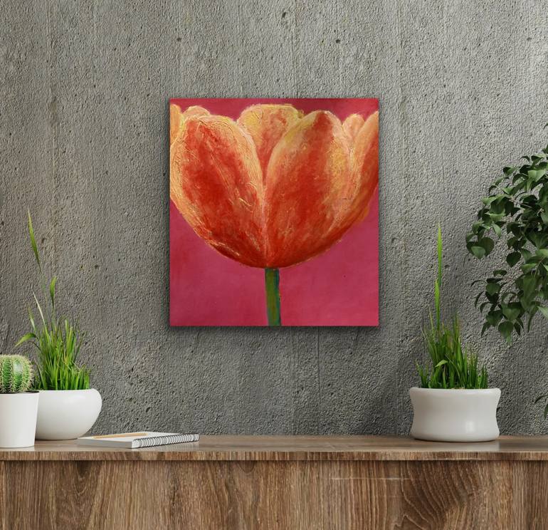 Original Abstract Floral Painting by Maria Rogers