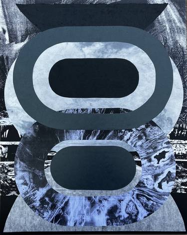 Original Geometric Abstract Collage by Marina Yermakova Timm