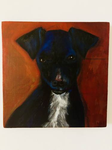 Original Figurative Dogs Painting by Christiane Thom