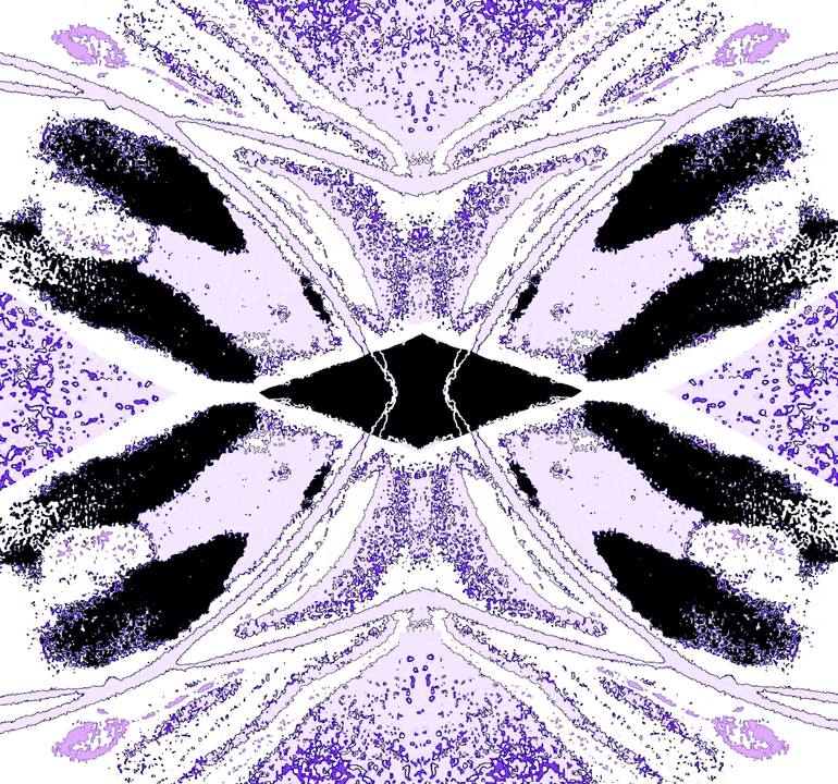Original Geometric Photography by Ken Lerner | Abstract Art on Paper | Rose Glass w/ Black and White