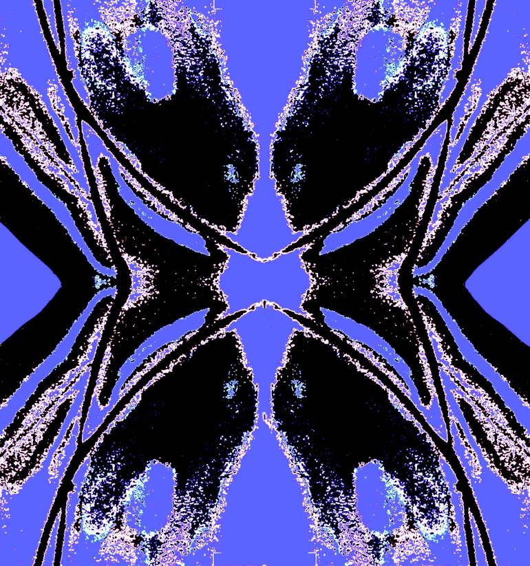 Original Geometric Photography by Ken Lerner | Abstract Art on Paper | Purple Glass w/ Pink and Black