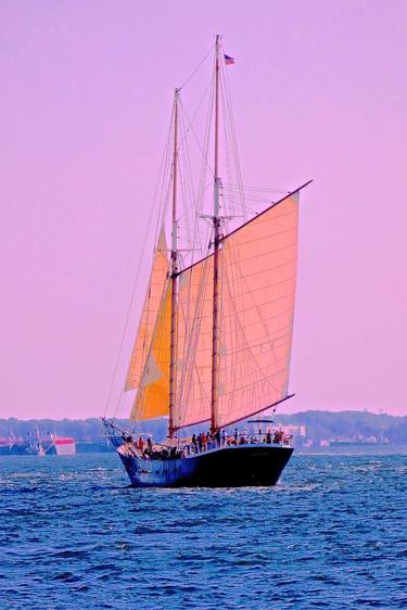 Original Illustration Sailboat Photography by Ken Lerner