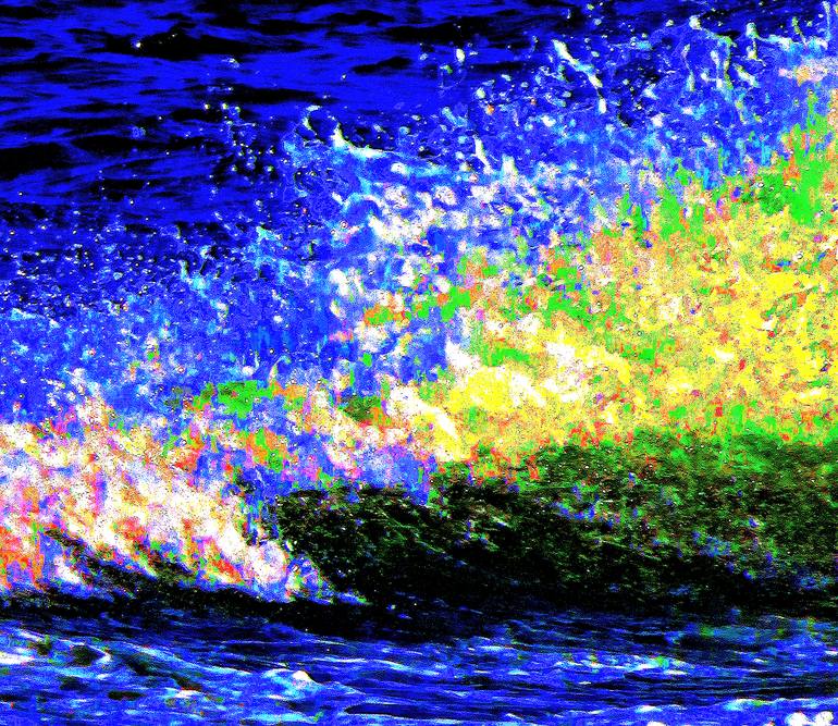 Original Water Photography by Ken Lerner  Abstract Art on Paper  Wave 3a1  Limited Edition 1 of 3