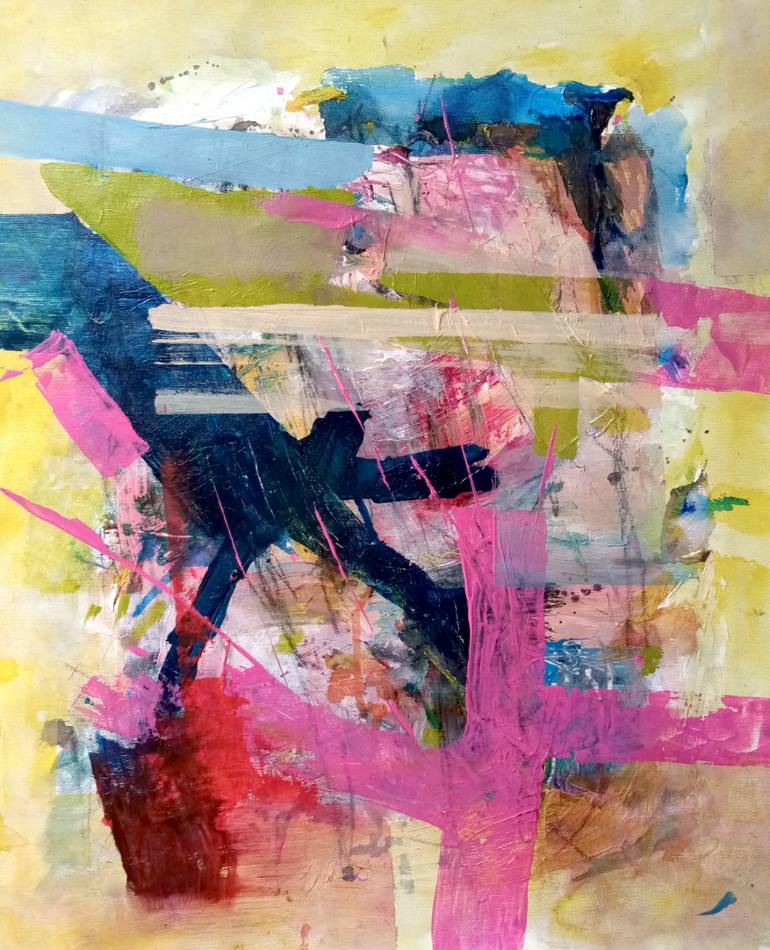 Original Abstract Expressionism Abstract Painting by Santhy Nurhayanty