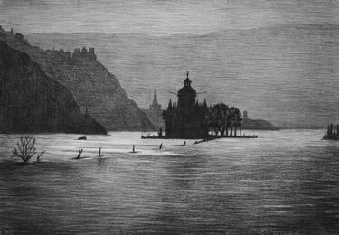 Saatchi Art Artist Epoh Beech; Drawings, “Pflazgrafenstein Island on the Rhine” #art