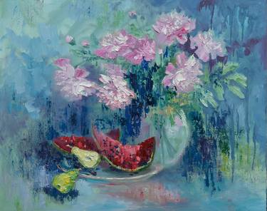 Original Art Deco Floral Paintings by Nika Winner