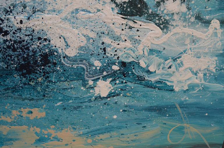 Original Art Deco Seascape Painting by Nika Winner
