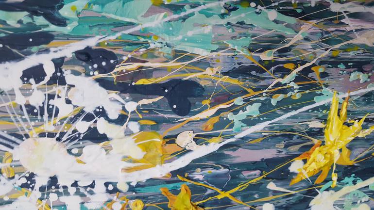Original Art Deco Floral Painting by Nika Winner