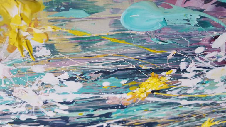 Original Art Deco Floral Painting by Nika Winner