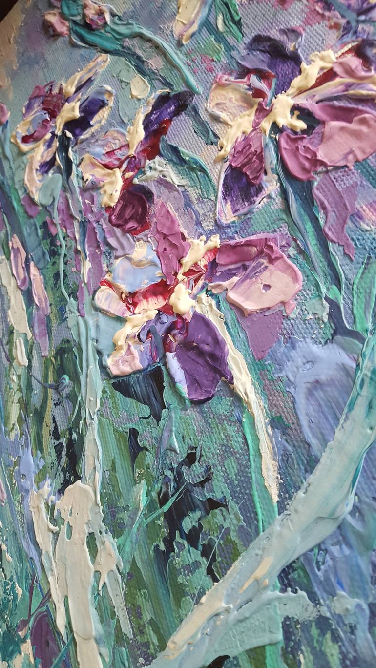 Original Art Deco Floral Painting by Nika Winner