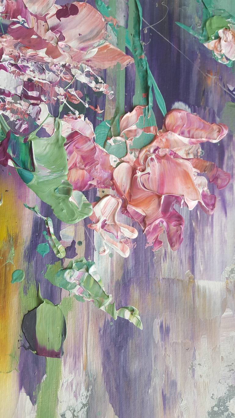 Original Art Deco Floral Painting by Nika Winner