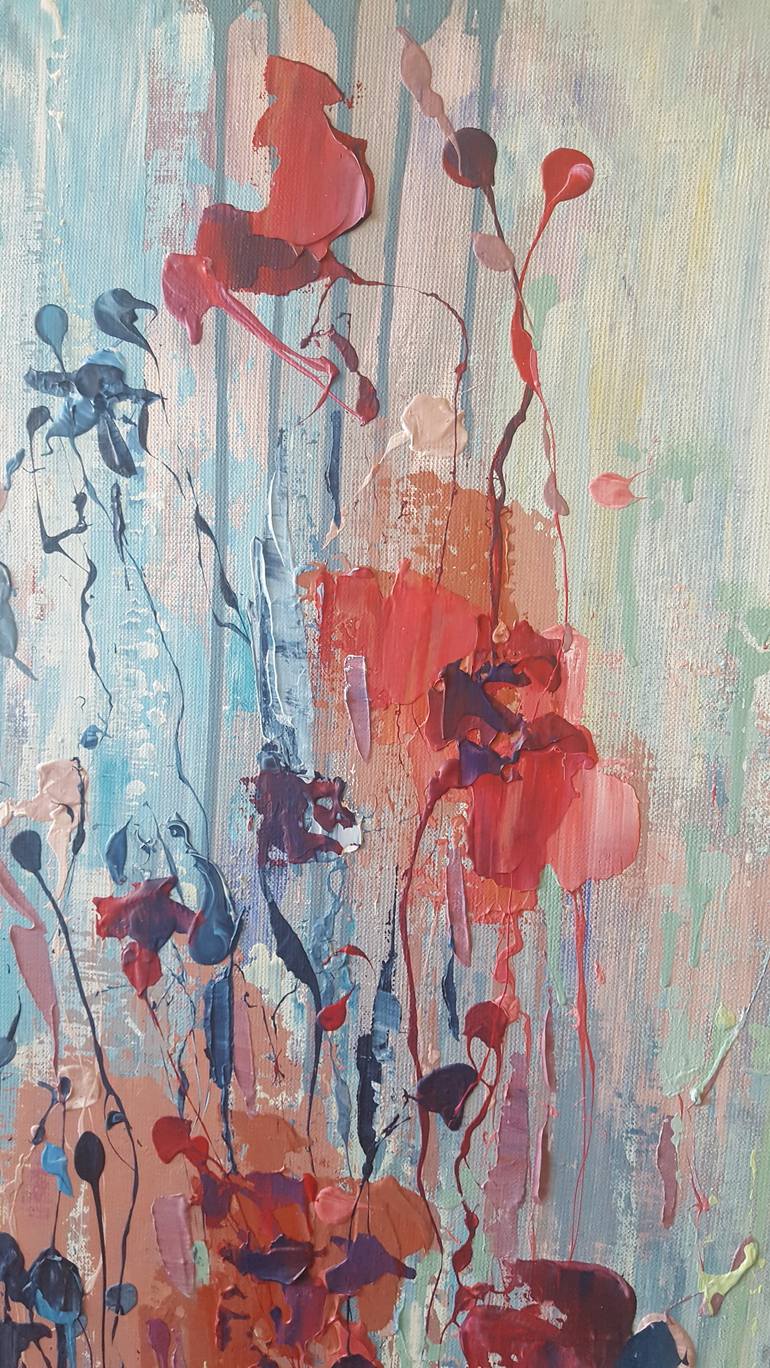 Original Abstract Floral Painting by Nika Winner