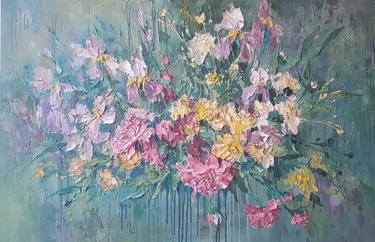 Print of Abstract Expressionism Floral Paintings by Nika Winner