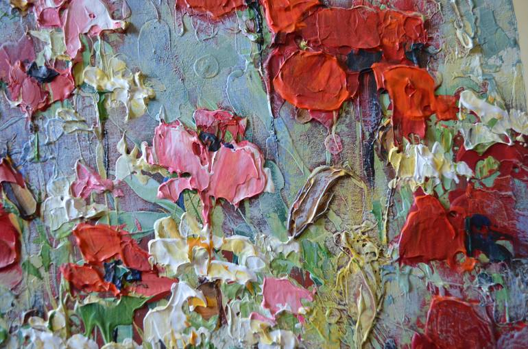 Original Abstract Expressionism Floral Painting by Nika Winner