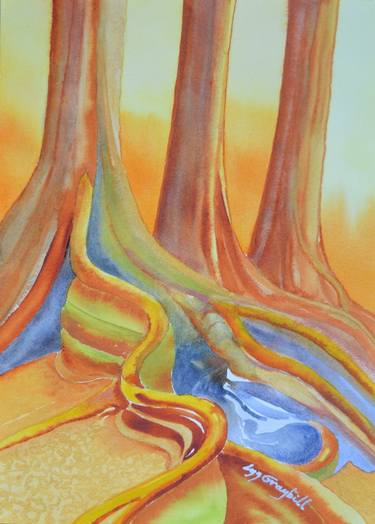 Original Expressionism Tree Paintings by Lyn Graybill