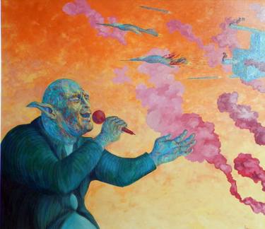 Print of Surrealism Political Paintings by Victor Gingiu