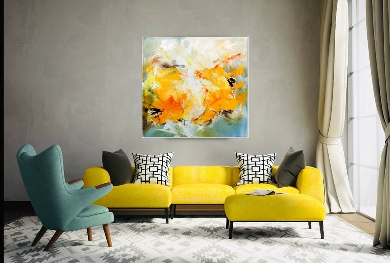 Original Abstract Expressionism Abstract Painting by Julia Cassia Art